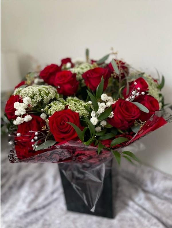 Garden-of-Eden-Luxury-Dozen-Red-Roses-Valentines-Day-Bouquet Luxury Dozen Red Roses Valentines Day Bouquet